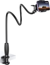 Lamicall Gooseneck Phone Holder for Bed - Upgraded Stable Clip for Desk, He