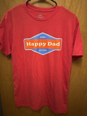 Hard Seltzer Happy Dad Full Send Graphic T-Shirt Men's Large Red Nelk Boys