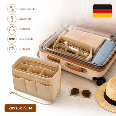 Filz Handtasche Tasche Beige 28 x 16 x 15 cm Organizer Taschen Marc Jacobs mit