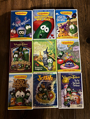 VeggieTales 9 Movie DVD Lot: Jonah, Lord of the Beans + Collector's Edition