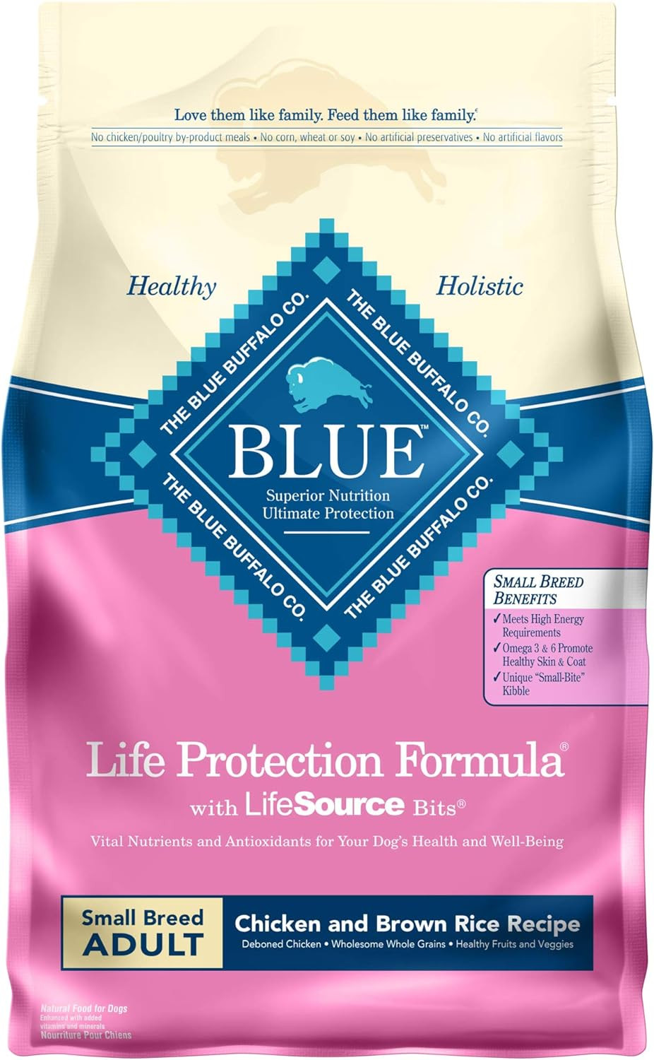 Blue Buffalo Life Protection Formula Natural Adult Small Breed Dry Dog Food, Chi