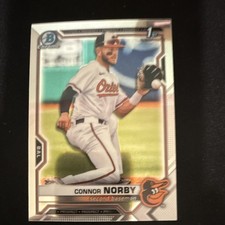 Bowman 2021 Draft Chrome 1st bowman Connor Norby RC  #BDC-50 Orioles 