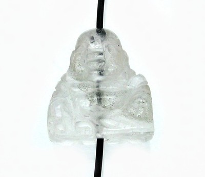 Buddha von oben gebohrt Bergkristall 2 cm