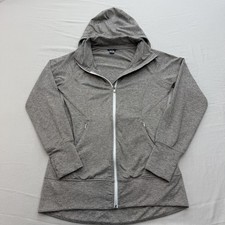Eddie Bauer Train Ascent Full-Zip Hoodie Women's Medium M Grey /Beige