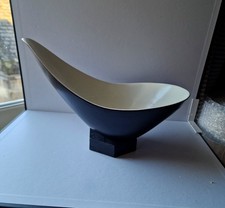 Poole Pottery Freeform Bowl, Alfred Read Design, Black Panther Glaze