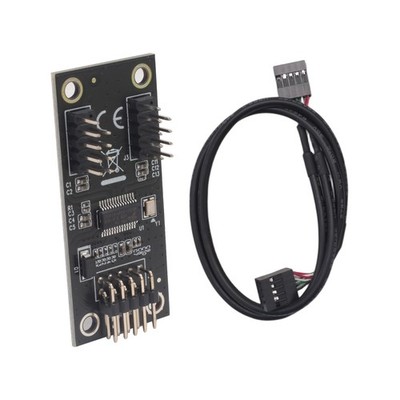 USB-Hub, USB-Splitter, USB 2.0, 9-Polig, auf Dual-9-Polig, Hub-Adapter, Ris7243