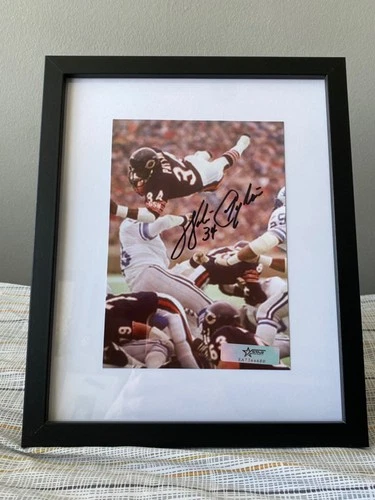 Rare Framed Walter Payton Autograph BEARS Signed Photo With COA