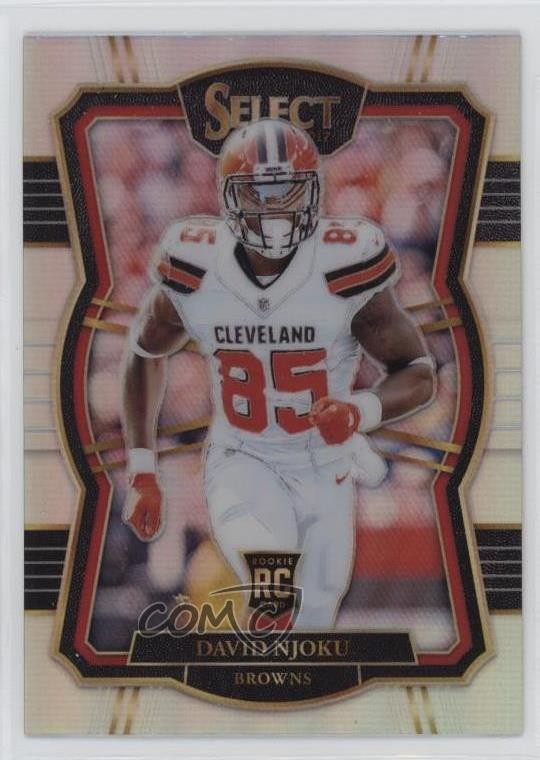 2017 Panini Select Premier Level Silver Prizm David Njoku #120 Rookie RC