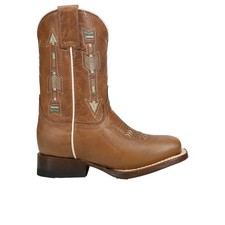Roper Indian Arrows Square Toe Cowboy Youth Girls Size 1 M Casual Boots 09-018-