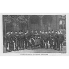 BOER WAR Machine Gun Detachment 22nd Middx Rifle Volunteers - Antique Print 1900