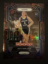 Jacy Sheldon 67 Prizm Monopoly Classic Icon WNBA Basketball 2024 Dallas Wings RC