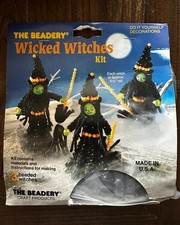 Vintage The Beadery Wicked Witches Kit USA 4792 Halloween Ornament 3 Figures
