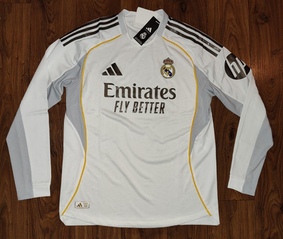 NEW Adidas Real Madrid 25/26 Long Sleeve Home Authentic Soccer