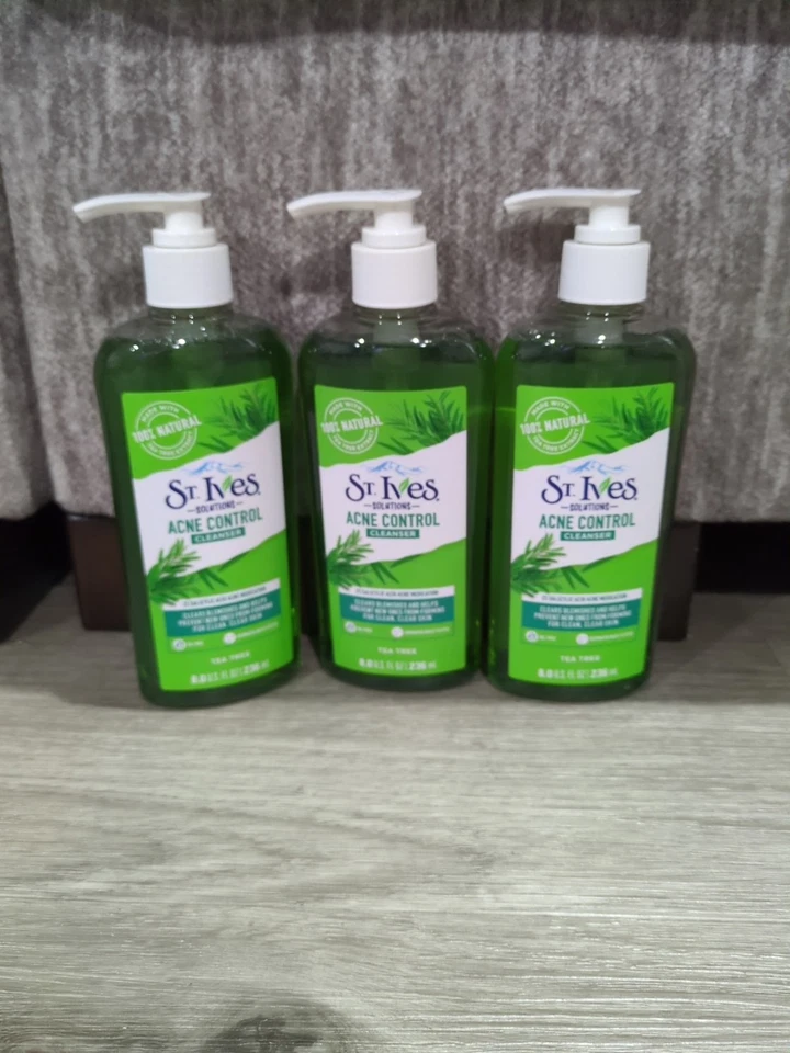 ST. IVES ÁRBOL DE TÉ CONTROL DEL ACNÉ LIMPIADOR DIARIO 8 FL. OZ - JUEGO DE 3 Foto 2 de 4