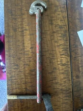 Vintage Basin Pipe Wrench Tool Chicago Specialty Mfg Co 12 in Red Steel