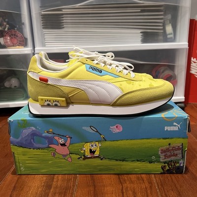 Puma Future Rider SpongeBob SquarePants Size 10.5 Jellyfish Fields Box 39197001