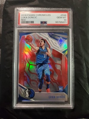 2018 Chronicles Luka Doncic Red Rookie Refractor #6/149 PSA 10 (RC) MAVERICKS