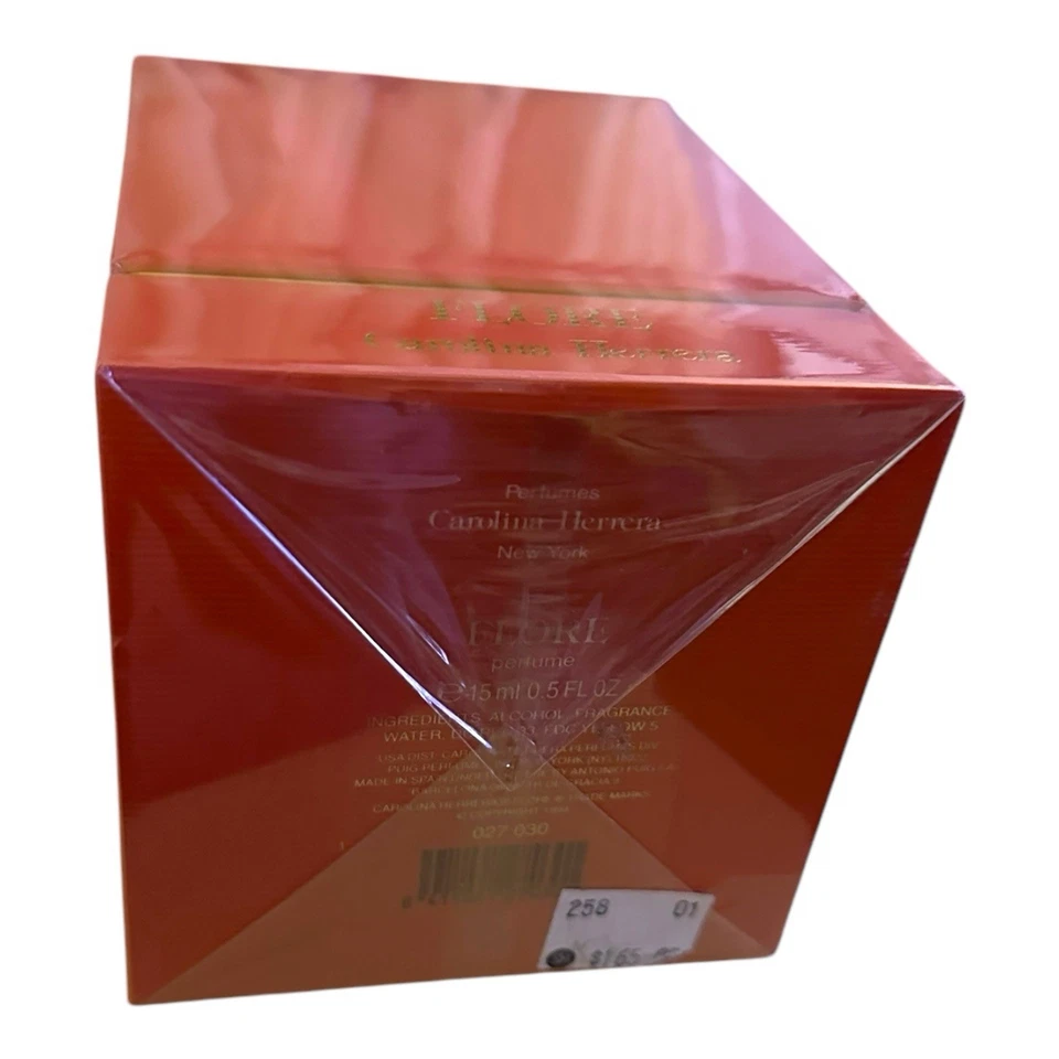 Flore by Carolina Herrera 女士 0.5 盎司 15 毫升香水溅密封! 罕见! — 第 3/4 张图片