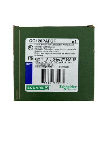 New Square D QO120PAFGF Circuit Breaker AF/GF 20A 1-Pole 120V - Lot of 10 - Picture 2 of 3