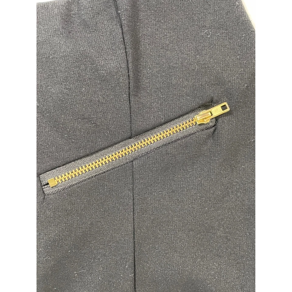 Blazer Charlotte Russe negro sin cuello imitación bolsillos con cremallera para mujer negocios Foto 4 de 4