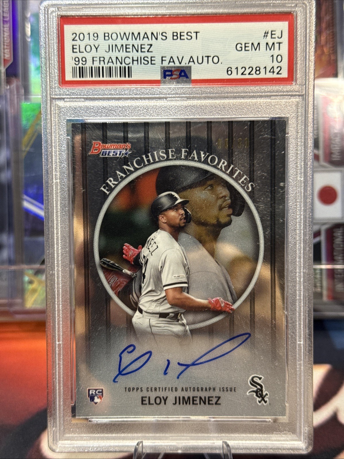 2019 Bowman’s Best Eloy Jimenez Rookie Franchise Favorites Auto PSA 10 #99FA-EJ