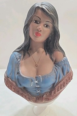 Vintage Holland Mold Ceramic Gypsy Woman Pirate Maiden Wench Bust Statue 10''