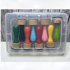 INK BLENDING TOOLS Wooden Colored Set of 8