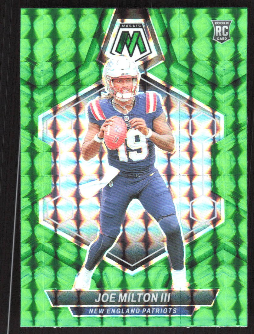 2792J 2024 Panini Mosaic #397 Joe Milton III Mosaic Green