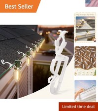 Christmas Light Clips, Shingle Gutter Clips for C7 C9 Lights, 100 Pack