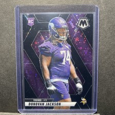 2025 Mosaic Donovan Jackson Black Disco Prizm 1/1 Vikings