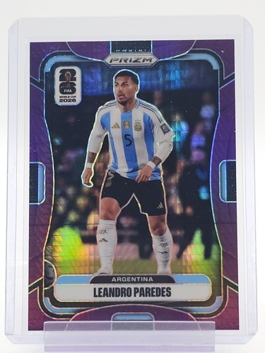 LEANDRO PAREDES 2026-27 PRIZM FIFA WORLD CUP PURPLE HYPER /299 #7 Q2754