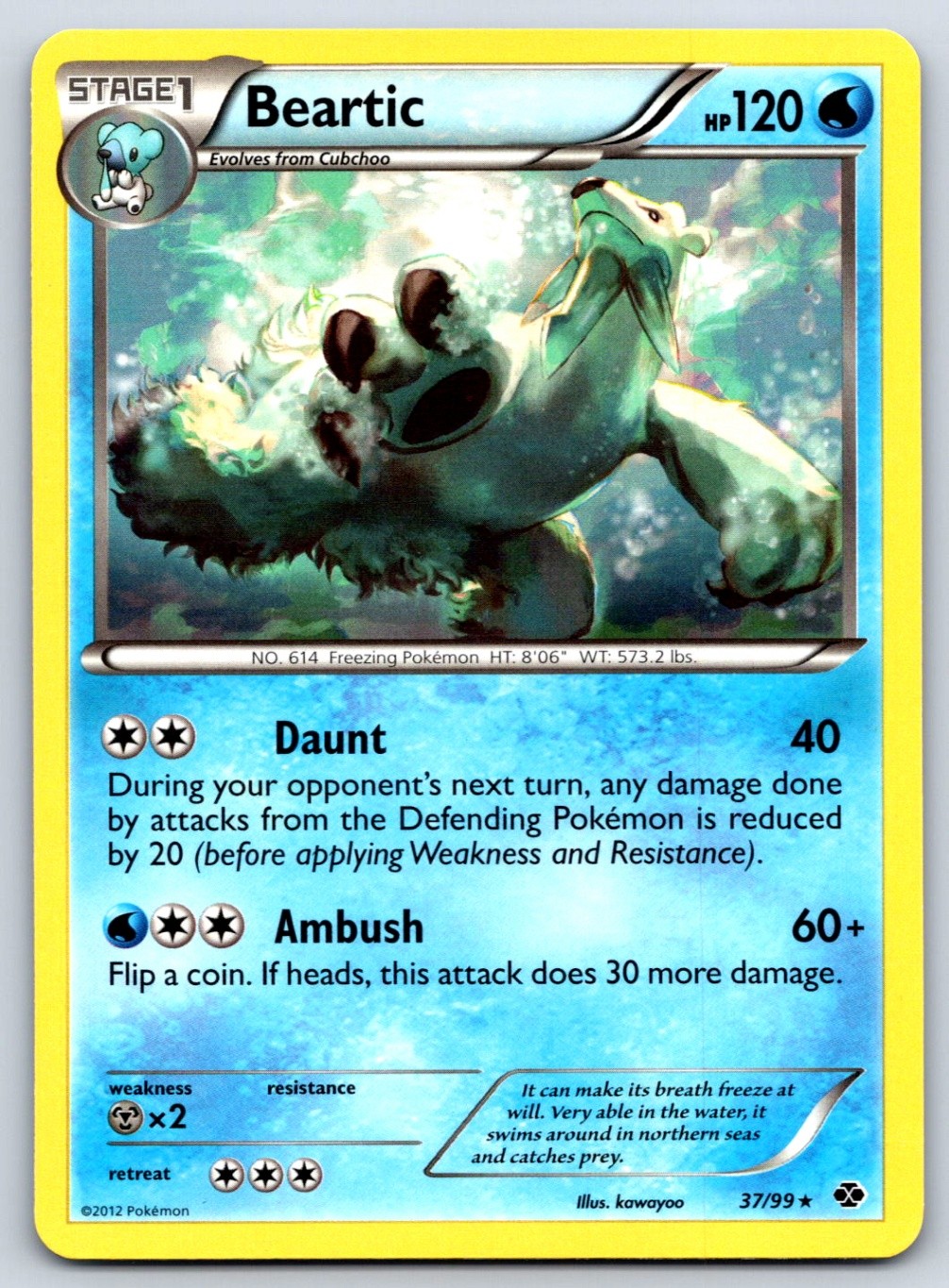 Beartic - Next Destinies 37/99 Pokemon Card LP