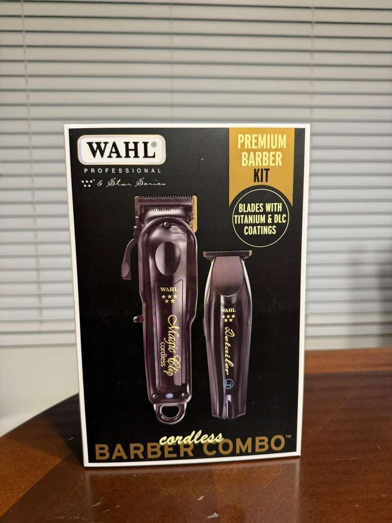 Wahl Cordless Barber Combo Clipper/Detailer Trimmer - Black