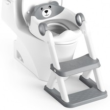 Rabb 1st Potty Training Seat, Upgrade Toddler Toilet Upgraded Cushion-Gray 