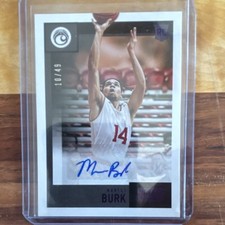 Panini Chronicles Draft Picks Score Rookie Auto Marcus Burk Purple #MSA-N /49