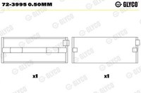 Glyco 72-3995 0.50Mm Kurbelwellenlager FüR Alfa Romeo Cadillac Lancia Opel Saab