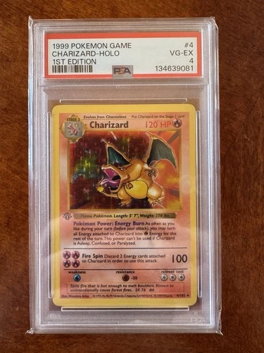 1999 POKEMON  #4 CHARIZARD-HOLO 1st Edition PSA 4