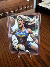 Paige Bueckers "Wonder Woman" custom art card by Strong Island - Dallas Wings