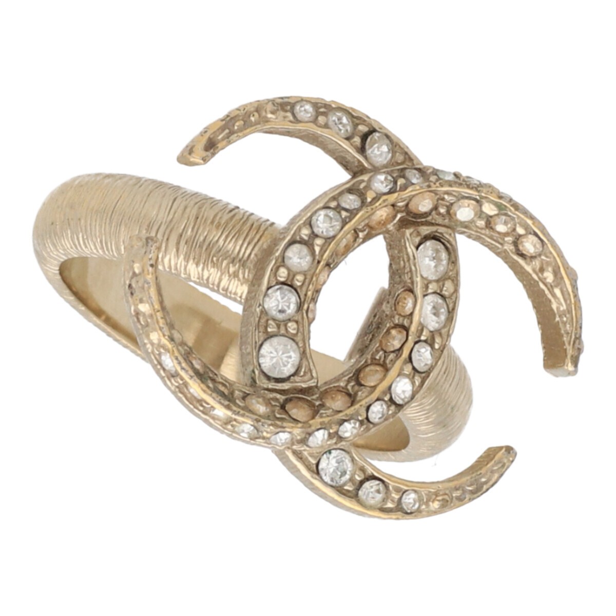 CHANEL   Coco Mark Ring Ring Coco Mark Rhinestone… - image 2