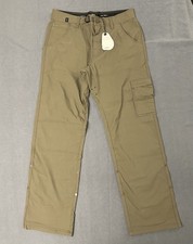 Prana Stretch Zion Pants II Relaxed Straight Fit Men  s Size 30x30 Slate Green