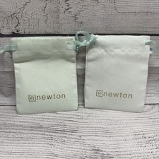 2x enewton Jewelry Storage Dust Bag Drawstring POUCH ONLY Mint Gold Logo