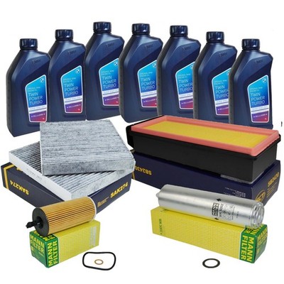SCT MANN Filterset BMW 5er F10 F11 530d 535d 6er F12 640d 7er F01 7L BMW ÖL 5W30