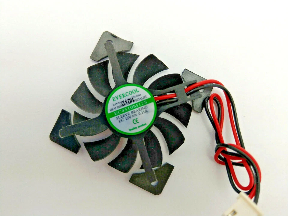 Evercool Quiet Replacement 45mm x 10mm Video Graphic Card Round Fan EC4510M12S-X - Image 3 of 4