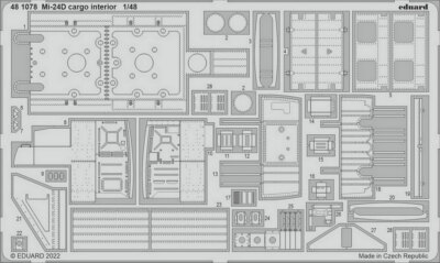 Eduard 1/48 Mil Mi-24D Cargo Interior Detail set for Trumpeter kits