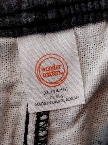 Wonder Nation 2-Pack Shorts Black Buckle Up Shorts + Swim Checkered Shorts XL - Picture 8 of 12