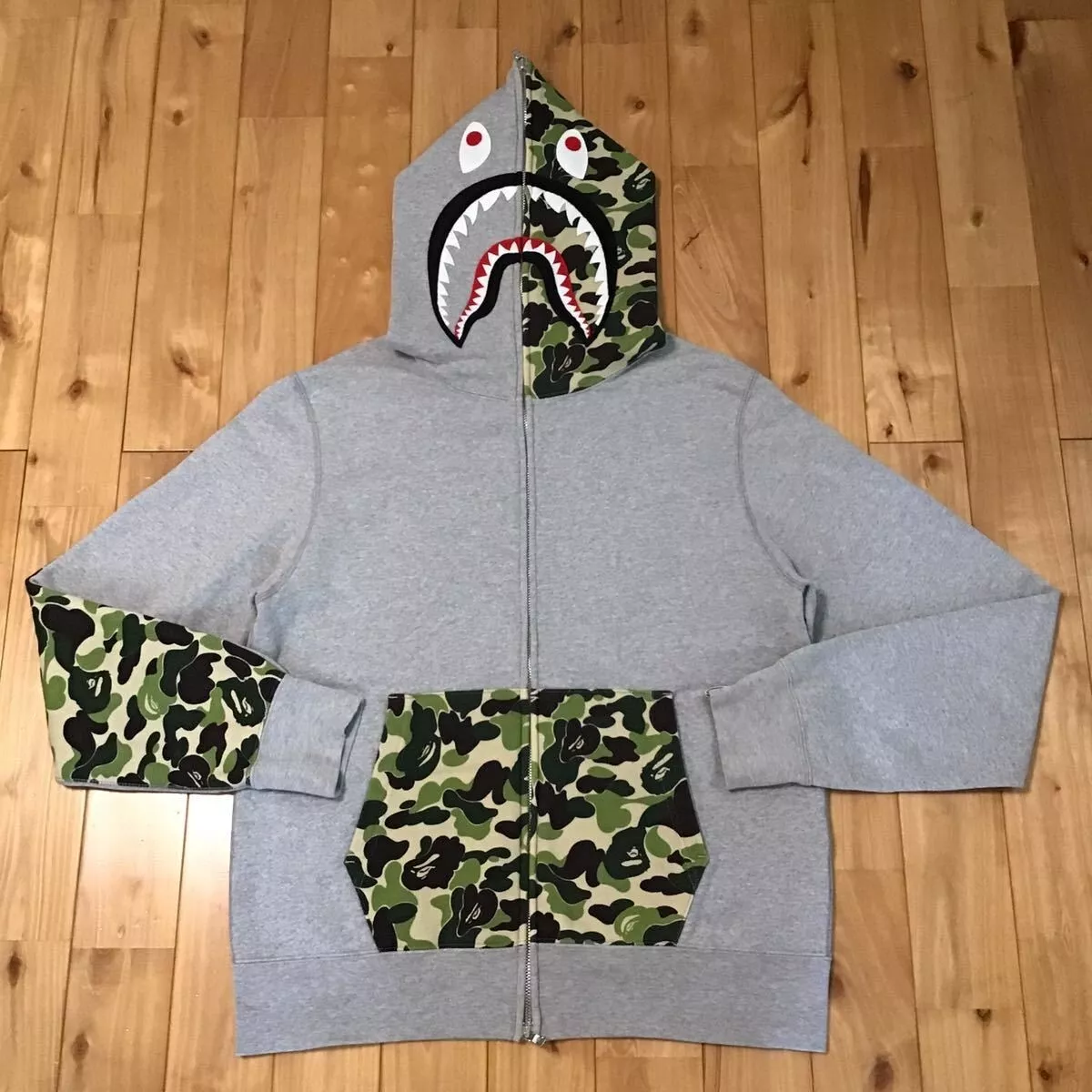 BAPE NW 20th Anniversary ABC camo Shark full zip hoodie A Bathing