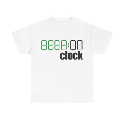 Funny Beer o clock Unisex Heavy Cotton Tee, Drinking Humor T-Shirt