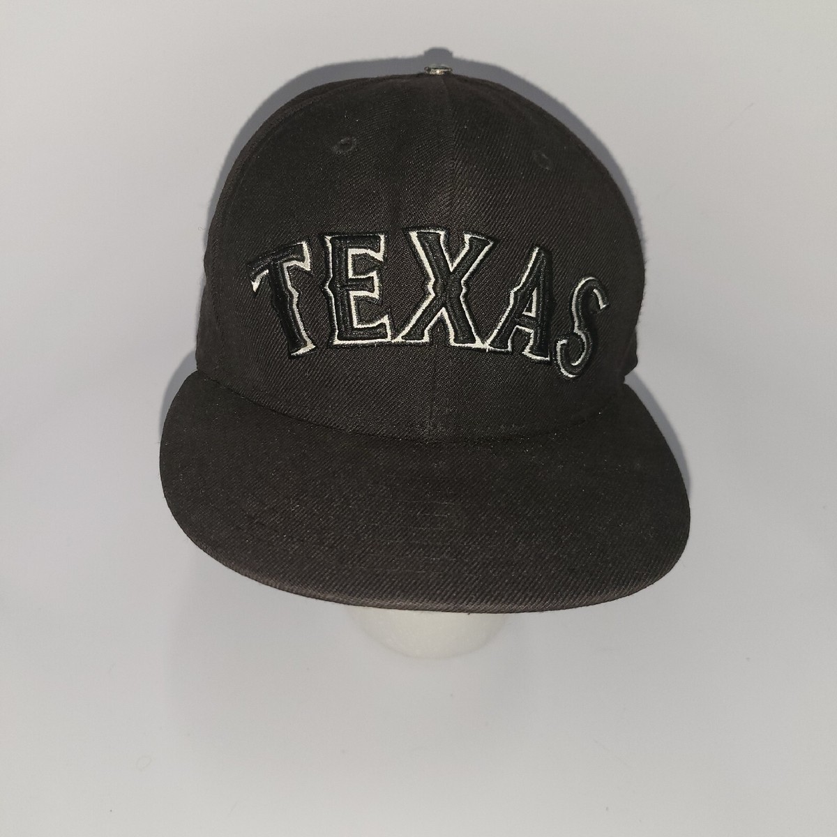 New Era 59Fifty Cap MLB Texas Rangers Black Fitted Cap Hat 7 3/8