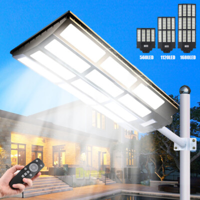 9900000LM 11000W Outdoor Commercial LED Solar Street Light Parking Lot Road Lamp