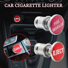 2x Red Universal EJECT FIRE MISSILES Car Cigarette Lighter Plug Cover Buttons
